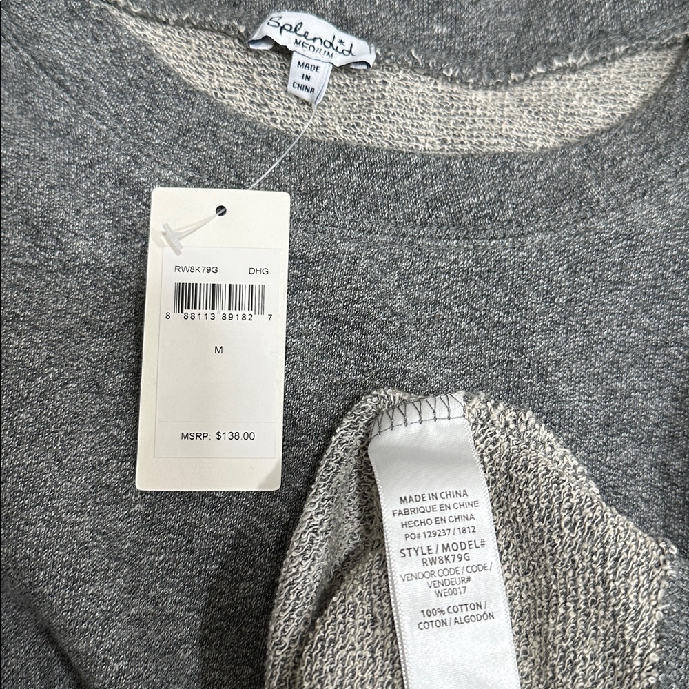 SPLENDID SUPER SOFT SNAP ACTIVE SWEATSHIRT NEW NWT SUPER TRENDY & O’ SO COZY - Picture 6 of 7